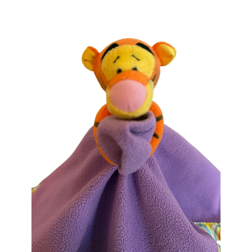 Disney Baby Tigger Winnie the Pooh Purple Fleece Lovey Security Blanket Teether